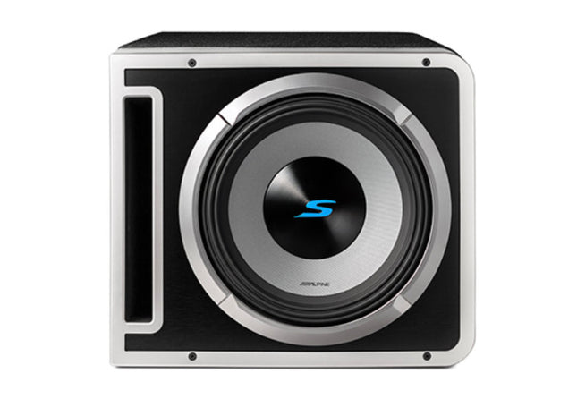 Alpine S2-SB12V : 12" Passive Loaded Subwoofer Enclosure, front side.