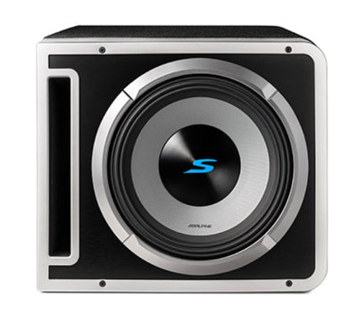 Alpine S2-SB12V : 12" Passive Loaded Subwoofer Enclosure, front side.