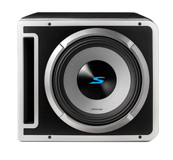 Alpine S2-SB12V : 12" Passive Loaded Subwoofer Enclosure, front side.