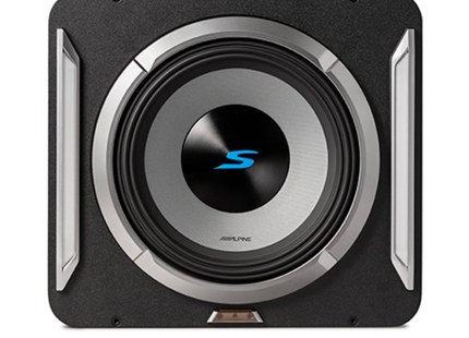 Alpine S2-SB12 : 12" Passive Loaded Subwoofer Enclosure, front view.