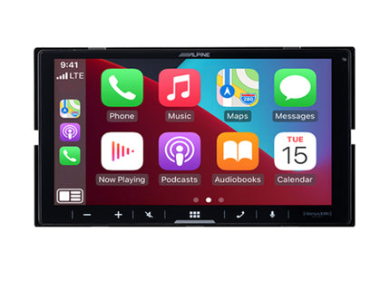 Alpine iLX-W670 : 7" DDIN Bluetooth Mechless Head Unit CarPlay screen.
