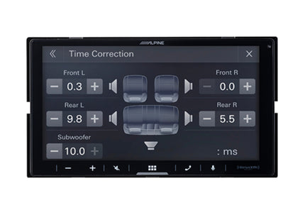 Alpine iLX-W670 : 7" DDIN Bluetooth Mechless Head Unit time correction screen.
