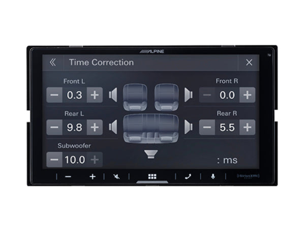 Alpine iLX-W670 : 7" DDIN Bluetooth Mechless Head Unit time correction screen.