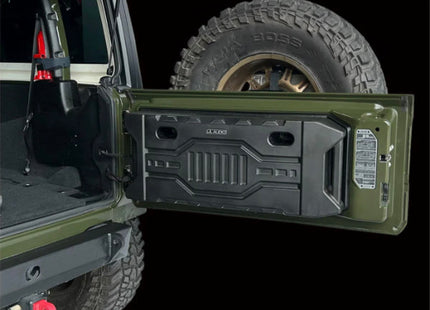 JL Audio SBX-J-JLTAILGT/12W3 : 12" 400W 2Ω Thin Subwoofer Enclosure, shown installed.