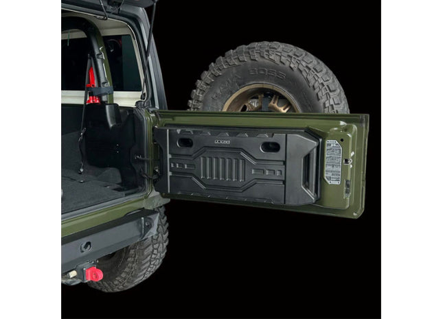 JL Audio SBX-J-JLTAILGT/12W3 : 12" 400W 2Ω Thin Subwoofer Enclosure, shown installed.