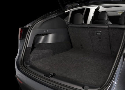 JL Audio SB-TE-YG1/10TW1 : 10" 300W 2Ω Thin Subwoofer Enclosure, 2020-UP Tesla Model Y, shown installed.