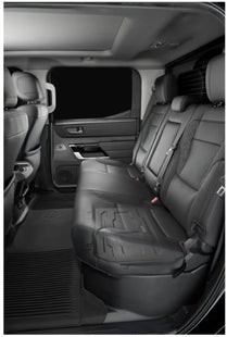 JL Audio SBX-T-TCMAX3G/12TW3 : 12" 400W 2Ω Thin Subwoofer Enclosure, shown installed under rear seat.