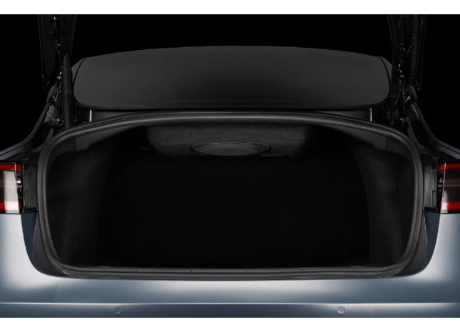 JL Audio SB-TE-3G1/10TW1 : 10" 300W 2Ω Thin Subwoofer Enclosure, 2017-UP Tesla Model 3, shown installed.