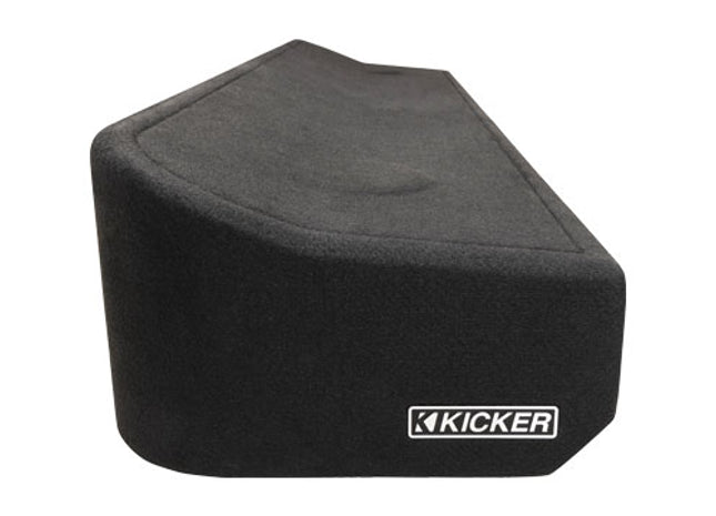 Kicker 51KFDL7T102 : Dual 10" 1000W 2Ω Thin Subwoofer Enclosure, side view.