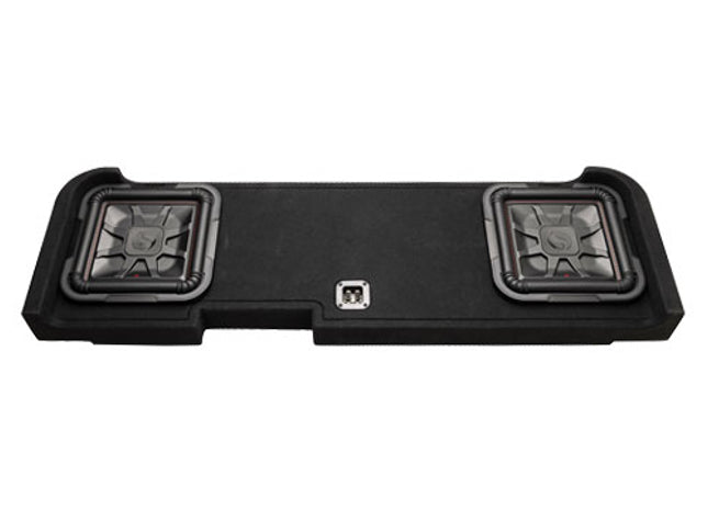 Kicker 51KGMDL7T122 : Dual 12" 1200W 2Ω Thin Subwoofer Enclosure, 2008-UP Silverado, Sierra (Crew Cab).