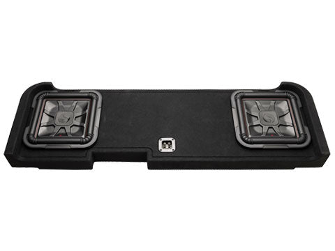 Kicker 51KGMDL7T122 : Dual 12" 1200W 2Ω Thin Subwoofer Enclosure, 2008-UP Silverado, Sierra (Crew Cab).
