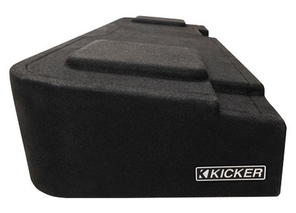 Kicker 51KGMDL7T122 : Dual 12" 1200W 2Ω Thin Subwoofer Enclosure, side view.