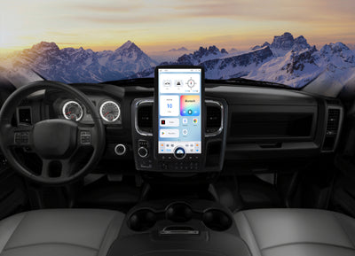 LInkswell XL-DGOP15-6RR-6H : 15.6" Android Tablet Style Bluetooth Mechless WiFi Head Unit, shown installed.