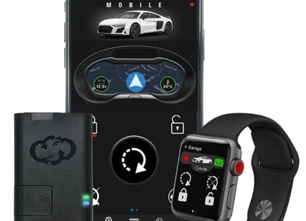 Omega LINKR-LT3 : Cellular GPS Tracking and add on Remote Start Controller, App Compatibility shown.