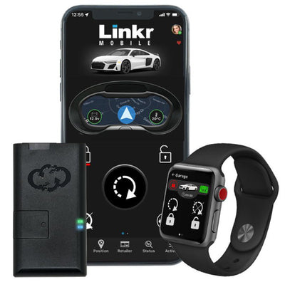 Omega LINKR-LT3 : Cellular GPS Tracking and add on Remote Start Controller, App Compatibility shown.