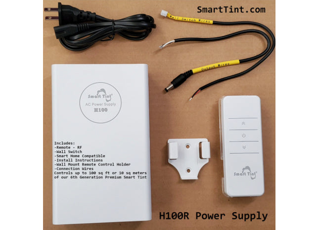 Smart Tint H-100R : Power Supply with Remote Control or Wall Switch, On/Off Only 100W