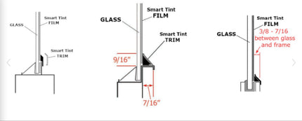Smart Tint Part #21868 : Smart Film Bus-Bar Trim Kit, install diagram.