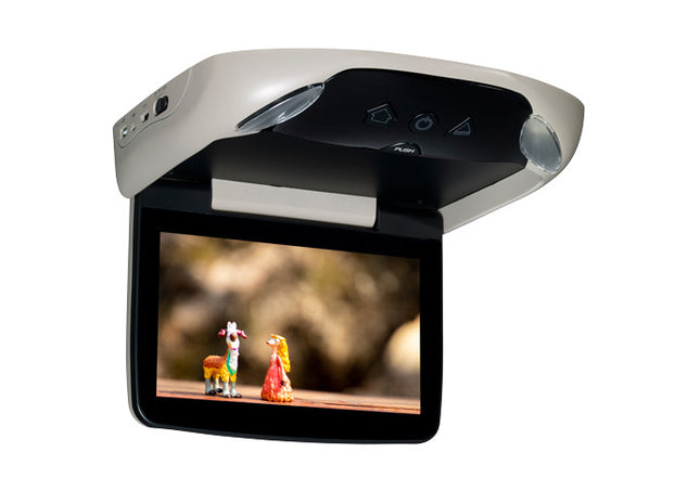 Voxx Electronics VODA10 : 10.1" Overhead Video Monitor with DVD and WiFi Connectivity, side view.