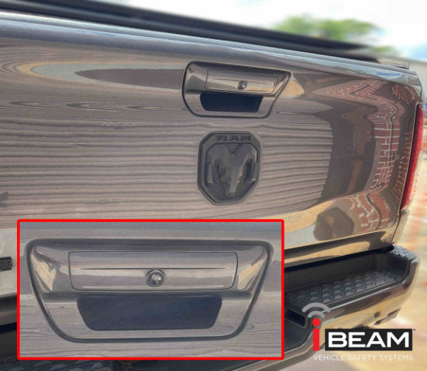 iBeam TE-RMTH : Tailgate Handle Backup Camera, shown installed.