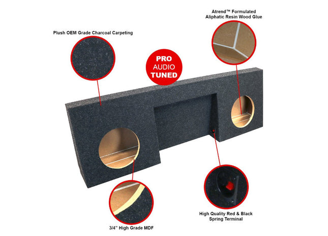 A-Trend A168-10CPA : Dual 10" Sealed Sub Box, 2007-2013 Silverado Sierra Standard Cab, specs.