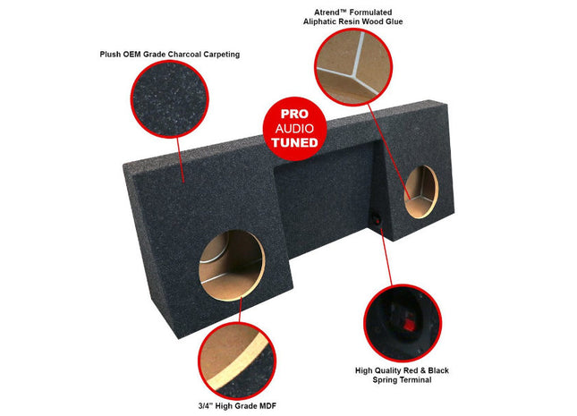A-Trend A208-10CPA : Dual 10" Sealed Sub Box, 1994-2001 RAM Regular Cab, specs.