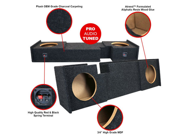 A-Trend A302-10CP : Dual 10" Sealed Sub Box for For F-150 Super Cab 2000-2003, specs.