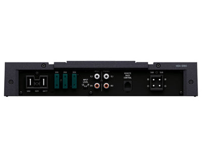 Alpine HDA-M80 : 800W Mono Hi-Res Automotive Amplifier, input output section.
