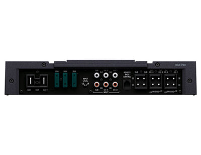 Alpine HDA-V90 : 5ch Hi-Res Automotive Amplifier, input output section.