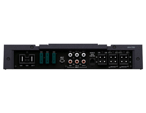 Alpine HDA-V90 : 5ch Hi-Res Automotive Amplifier, input output section.