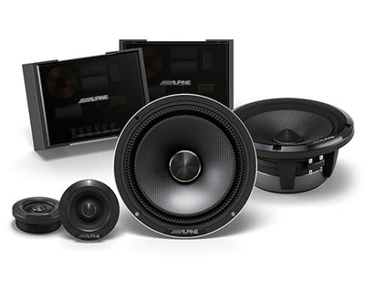 Alpine HDZ-65CS : 6.5" Slim-Fit Component Door Speakers, 100W RMS