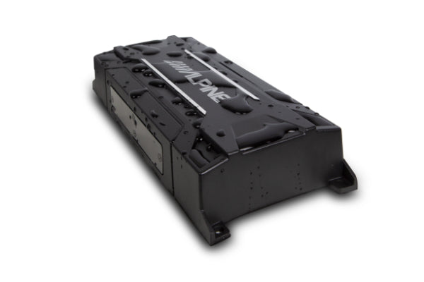 Alpine KTA-30FW : 4ch x 75W RMS @ 2Ω/4Ω Amplifier, side view.