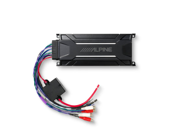 Alpine KTA-30FW : 4ch x 75W RMS @ 2Ω/4Ω Amplifier, top view.