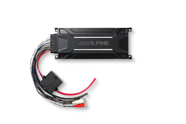 Alpine KTA-30MW : Mono 300W RMS @ 2Ω Marine Amplifier, top view.
