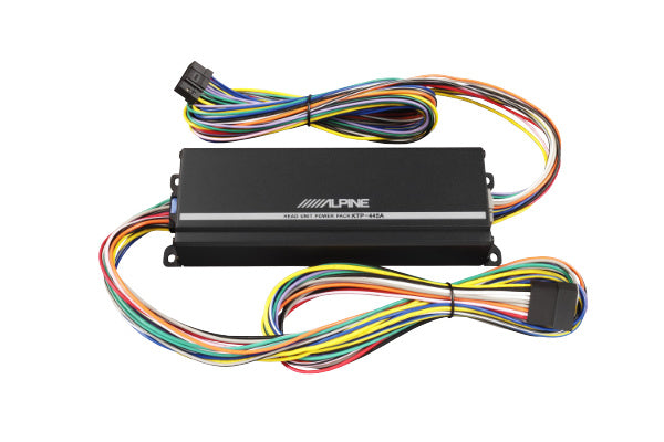 Alpine KTP-445A : 4ch x 45W RMS @ 2Ω/4Ω Amplifier, harness with connectors.