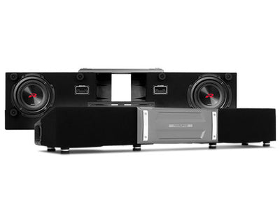 Alpine R2-DB8V-TRK : Dual 8" Loaded Under Seat Subwoofer Enclosure with Amp Space, 750W @ 2Ω Jeep and other Pickups