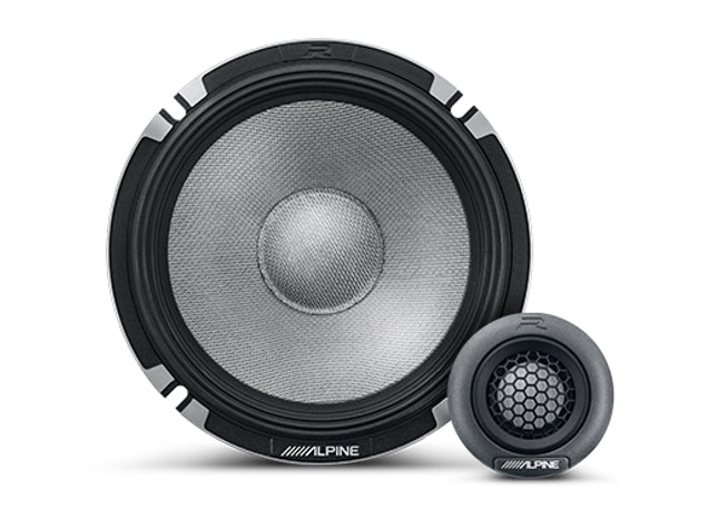 Alpine R2-S652 : 6.5" PRO Component Door Speaker System, woofer and tweeter.