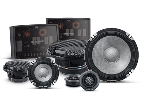 Alpine R2-S653 : 6.5" PRO 3-Way Component Door Speaker System, 100W RMS
