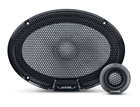 Alpine R2-S69C : 6x9" Component Door Speaker System, with grilles.