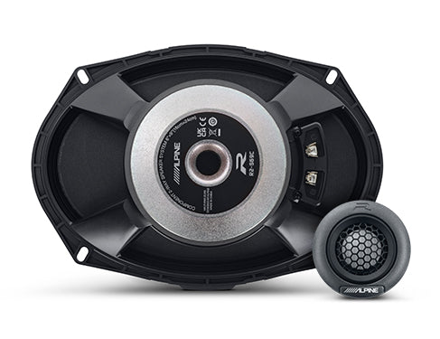 Alpine R2-S69C : 6x9" Component Door Speaker System, rear view.