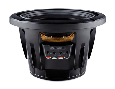 Alpine R2-W10D : 750W 10" Subwoofer Driver, side view.