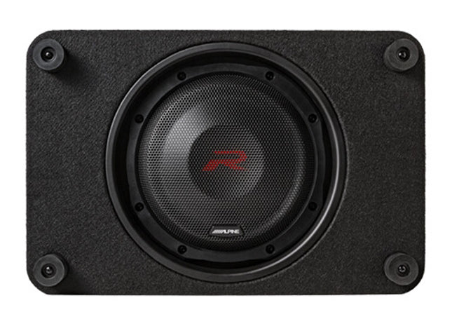 Alpine RS-SB10 : 10" Loaded Under Seat Thin Subwoofer Enclosure, 600W @ 2Ω