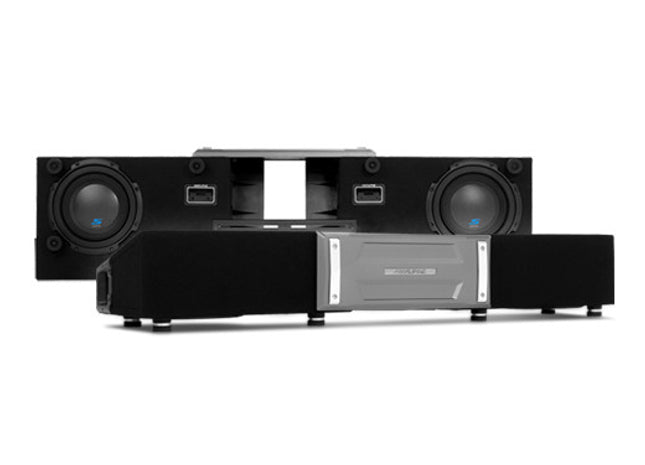 Alpine S-DB8V-TRK : Dual 8" Loaded Under Seat Subwoofer Enclosure with Amp Space, 600W @ 2Ω Jeep and other Pickups