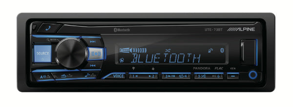 Alpine UTE-73BT : DIN Size Mechless Bluetooth Head Unit