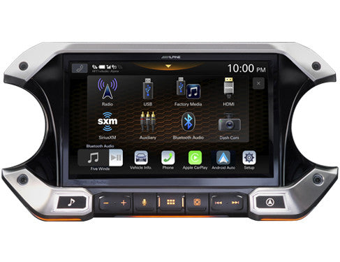 Alpine i509-WRA-JL : 9" DDIN Style Bluetooth Mechless Head Unit, front view.