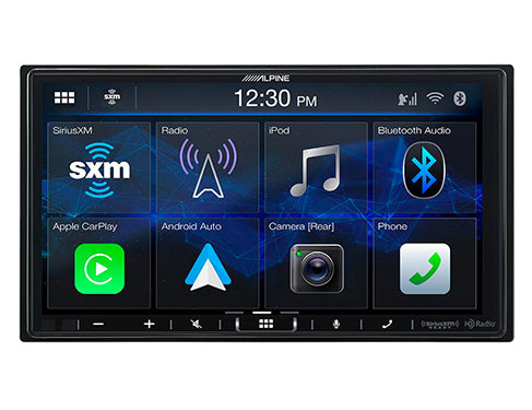 Alpine iLX-407 : 7" DDIN Size Mechless Bluetooth Head Unit, app screen.