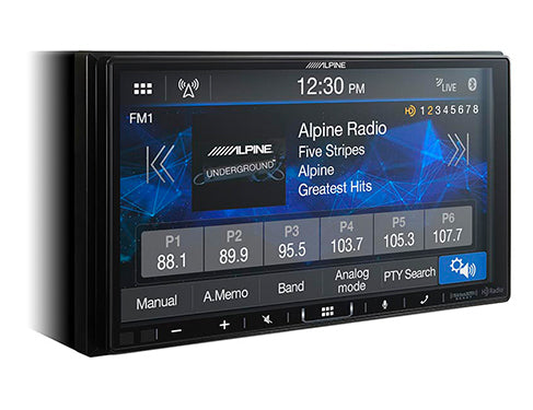 Alpine iLX-407 : 7" DDIN Size Mechless Bluetooth Head Unit, radio screen