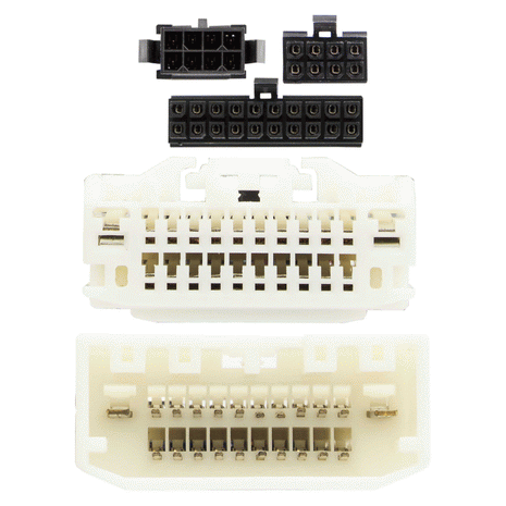 Axxess AXDSPH-CH3 : Amplifier Add-On Line Converter T-Harness, connector view.