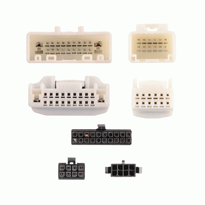 Axxess AXDSPH-NI2 : Amplifier Add-On Line Converter T-Harness, connector view.