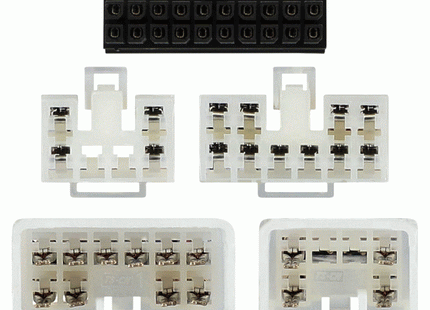 Axxess AXDSPH-TY2 : Amplifier Add-On Line Converter T-Harness, connector view.