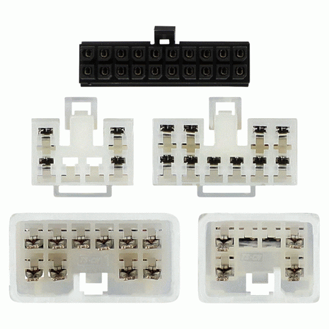 Axxess AXDSPH-TY2 : Amplifier Add-On Line Converter T-Harness, connector view.